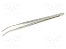 Tweezers; 160mm; Blades: elongated,curved; Tipwidth: 1.2mm DONAU ELEKTRONIK