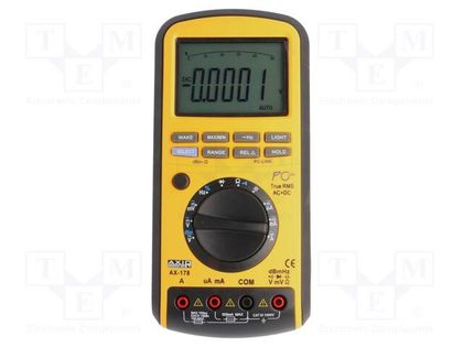 Digital multimeter; IrDA,USB; LCD 5 digits; Bargraph: 51segm. AXIOMET AX-178