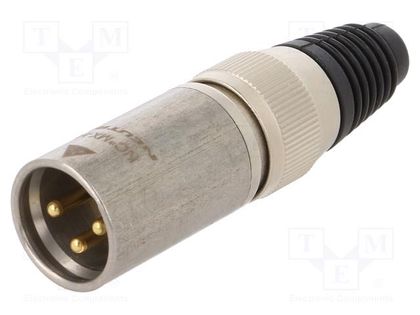Plug; XLR; male; PIN: 3; straight; for cable; soldering; 3.5÷8mm NEUTRIK NTR-NC3MXHD