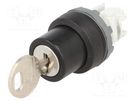 Switch: rotary with key; 22mm; Stabl.pos: 2; black; none; IP66 ABB