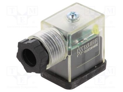 Connector: valve connector; plug; form B; 11mm; female; PIN: 3; 24V MURR ELEKTRONIK 7000-29805-0000000