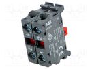 Contact block; 22mm; front fixing; Contacts: NC x2 ABB