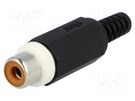Plug; RCA; female; with strain relief; straight; soldering LUMBERG