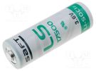 Battery: lithium; 3.6V; A,R23; 3600mAh; non-rechargeable; Ø17x50mm SAFT