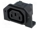 Connector: AC supply; socket; female; 10A; 250VAC; IEC 60320 SCHURTER