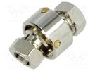 Adapter; nickel plated steel; silver; Shaft: smooth MENTOR