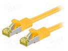 Patch cord; S/FTP; 6a; stranded; Cu; LSZH; yellow; 7.5m; 26AWG Goobay