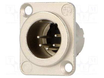 Socket; XLR; male; PIN: 5; flange (2 holes),for panel mounting NEUTRIK NTR-NC5MDLX