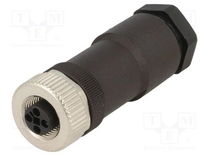 Plug; M12; PIN: 4; female; T code-Power; for cable; screw terminal LAPP 22262011