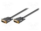 Cable; DVI-I (24+5) plug,both sides; 2m; black Goobay