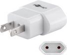 Travel adapter AC/AC Euro socket - US/Japan plug, without earth 10A
