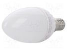 LED lamp; warm white; E14; 230VAC; 320lm; P: 4W; 220°; 2700K Goobay