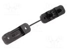 Snap handle; polyamide; black; Mounting hole: Ø8mm; Cable P-clips BM GROUP