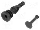 Fastener for fans and protections; plastic; black; 4.5mm FIX&FASTEN