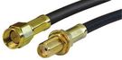 COAXIAL CABLE ASSEMBLY, SMA M-F, RG58, 48IN, BLACK