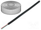 Wire: telecommunication cable; 2x28AWG; stranded; black; 100m BQ CABLE
