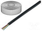 Wire: telecommunication cable; 6x28AWG; stranded; black; 500m BQ CABLE