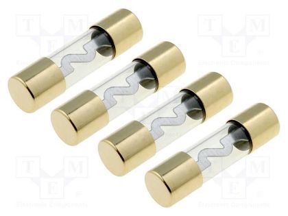 Fuse: fuse; glass; 50A; Conductor: silver; gold-plated; 4pcs. ACV AGU-50S