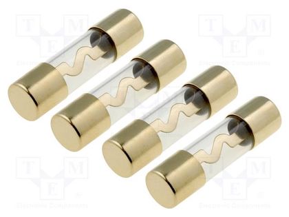 Fuse: fuse; glass; 10A; Conductor: gold; gold-plated; 4pcs. ACV AGU-10G