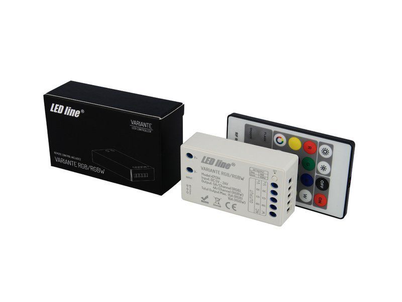 LED controller, 5-24V, 4x4A (3x5A), RGB(W), TUYA VARIANTE +RF with remote control, LED LINE