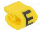 Markers; Marking: E; 2÷5mm; PVC; yellow; -65÷105°C; leaded; HGDC2-5 HELLERMANNTYTON
