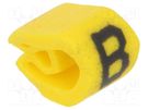 Markers; Marking: B; 2÷5mm; PVC; yellow; -65÷105°C; leaded; HGDC2-5 HELLERMANNTYTON