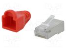 Plug; RJ45; PIN: 8; Cat: 5e; shielded,with protection; gold-plated LOGILINK