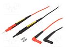 Test leads; Inom: 10A; Len: 1.2m; test leads x2; red and black FLUKE