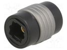 Connector: fiber optic; socket,coupler; optical (Toslink); black LOGILINK