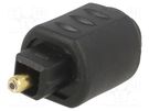 Connector: fiber optic; adapter,plug/socket; optical (Toslink) LOGILINK