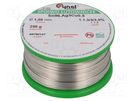 Soldering wire; Sn96,5Ag3Cu0,5; 1mm; 250g; lead free; reel; 3% CYNEL