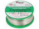Soldering wire; Sn99Ag0,3Cu0,7; 1.5mm; 100g; lead free; reel; 3% CYNEL