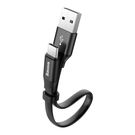 Baseus Nimble flat cable USB / USB-C cable with holder 2A 0.23M black (CATMBJ-01), Baseus