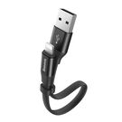 Baseus Nimble flat cable USB / Lightning cable with holder 2A 0.23M black (CALMBJ-B01), Baseus
