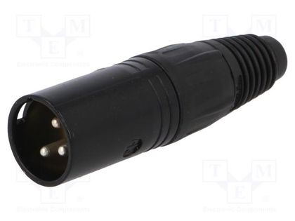 Plug; XLR; male; PIN: 3; straight; for cable; soldering; 3.5÷8mm; X NEUTRIK NTR-NC3MX-BAG