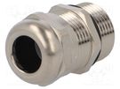 Cable gland; with long thread; PG13,5; IP68; brass HUMMEL