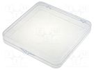 Container: single; polystyrene,polycarbonate; 121x121x14mm LICEFA