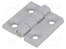 Hinge; Width: 60mm; zinc and aluminium alloy; silver; H: 60mm ELESA+GANTER