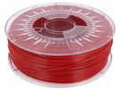 Filament: PET-G; Ø: 1.75mm; red; 220÷250°C; 1kg DEVIL DESIGN