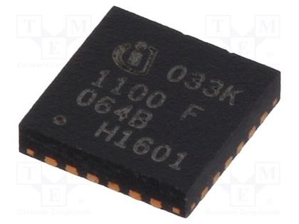 IC: ARM microcontroller; SRAM: 16kB; Flash: 64kB; PG-VQFN-24 INFINEON TECHNOLOGIES 1100Q024F0064AB1