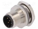 Socket; M12; PIN: 5; male; A code-DeviceNet / CANopen; soldering TE Connectivity