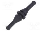 Fastener for fans and protections; Ømount.hole: 5mm; black RICHCO