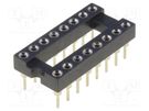 Socket: integrated circuits; DIP16; Pitch: 2.54mm; precision; THT ADAM TECH