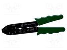 Tool: multifunction wire stripper and crimp tool; Wire: round BAHCO