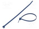 Cable tie; with metal; L: 200mm; W: 4.6mm; polyamide; 225N; blue HELLERMANNTYTON