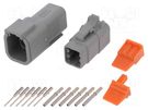 Connector: wire-wire; ATM; male + female; plug; for cable; PIN: 6 AMPHENOL