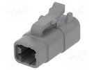 Connector: wire-wire; ATM; female; plug; for cable; PIN: 4; grey AMPHENOL