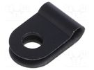 Fixing clamp; Cable P-clips; ØBundle : 3.2mm; W: 10mm; polyamide HELLERMANNTYTON