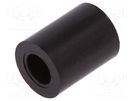 Spacer sleeve; cylindrical; polystyrene; L: 9mm; Øout: 7mm; black FIX&FASTEN