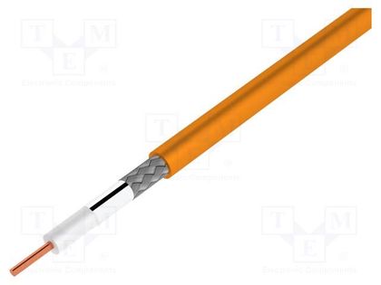 Wire: coaxial; RG59; 1x20AWG; solid; Cu; 0.52mm2; FHDPE; orange; 500m BELDEN 70081.04500